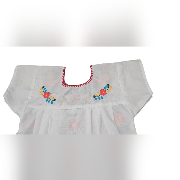 Mexican hand embroidered Girls Dress Size 6-8 - Picture 5 of 8